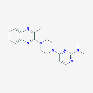 molecular formula C19H23N7 B6475401 N,N-dimethyl-4-[4-(3-methylquinoxalin-2-yl)piperazin-1-yl]pyrimidin-2-amine CAS No. 2640835-51-2