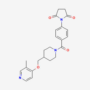 molecular formula C23H25N3O4 B6475508 1-[4-(4-{[(3-methylpyridin-4-yl)oxy]methyl}piperidine-1-carbonyl)phenyl]pyrrolidine-2,5-dione CAS No. 2640830-72-2