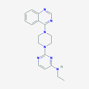 molecular formula C18H21N7 B6475520 N-ethyl-2-[4-(quinazolin-4-yl)piperazin-1-yl]pyrimidin-4-amine CAS No. 2640835-32-9