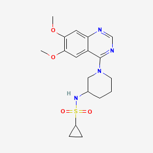 molecular formula C18H24N4O4S B6475580 N-[1-(6,7-dimethoxyquinazolin-4-yl)piperidin-3-yl]cyclopropanesulfonamide CAS No. 2640842-98-2