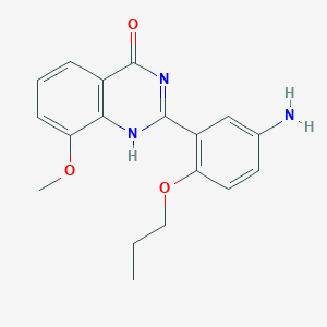 molecular formula C18H19N3O3 B064756 2-(5-Amino-2-propoxyphenyl)-8-methoxy-1H-quinazolin-4-one CAS No. 178937-98-9