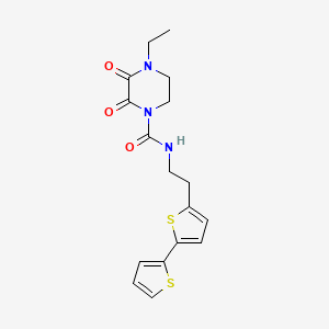 molecular formula C17H19N3O3S2 B6475643 N-(2-{[2,2'-bithiophene]-5-yl}ethyl)-4-ethyl-2,3-dioxopiperazine-1-carboxamide CAS No. 2640843-09-8