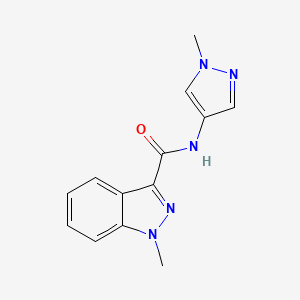 molecular formula C13H13N5O B6475666 1-methyl-N-(1-methyl-1H-pyrazol-4-yl)-1H-indazole-3-carboxamide CAS No. 2640962-08-7