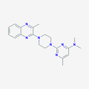 molecular formula C20H25N7 B6475669 N,N,6-trimethyl-2-[4-(3-methylquinoxalin-2-yl)piperazin-1-yl]pyrimidin-4-amine CAS No. 2640878-39-1