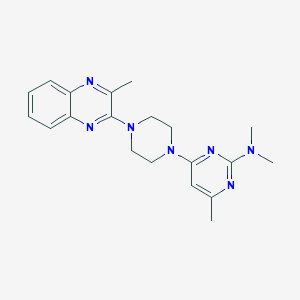 molecular formula C20H25N7 B6475674 N,N,4-trimethyl-6-[4-(3-methylquinoxalin-2-yl)piperazin-1-yl]pyrimidin-2-amine CAS No. 2640815-47-8