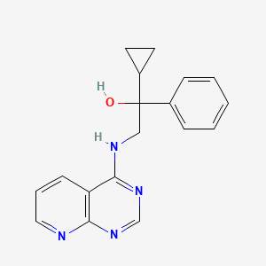molecular formula C18H18N4O B6475686 1-cyclopropyl-1-phenyl-2-({pyrido[2,3-d]pyrimidin-4-yl}amino)ethan-1-ol CAS No. 2640979-01-5