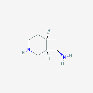 molecular formula C7H14N2 B064768 (1R,6S,8R)-3-Azabicyclo[4.2.0]octan-8-amine CAS No. 162301-35-1