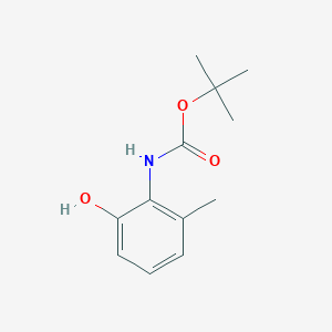 molecular formula C12H17NO3 B064776 TERT-BUTYL 2-HYDROXY-6-METHYLPHENYLCARBAMATE CAS No. 177342-60-8