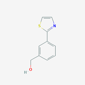 molecular formula C10H9NOS B064780 [3-(1,3-Thiazol-2-yl)phenyl]methanol CAS No. 184847-97-0