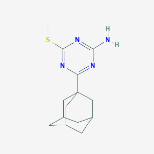 molecular formula C14H20N4S B064784 4-(1-Adamantyl)-6-(methylthio)-1,3,5-trazin-2-amine CAS No. 175204-72-5