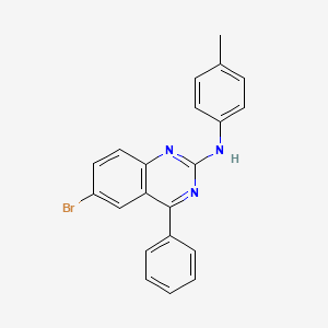 molecular formula C21H16BrN3 B6478461 6-bromo-4-phenyl-N-(p-tolyl)quinazolin-2-amine CAS No. 330973-33-6