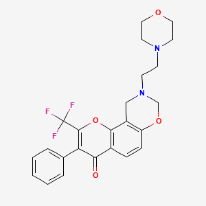 9-[2-(morpholin-4-yl)ethyl]-3-phenyl-2-(trifluoromethyl)-4H,8H,9H,10H-chromeno[8,7-e][1,3]oxazin-4-one