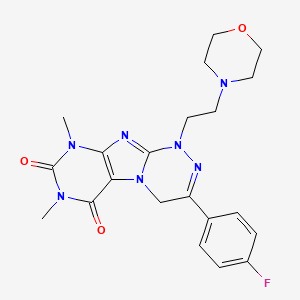 3-(4-fluorophenyl)-7,9-dimethyl-1-[2-(morpholin-4-yl)ethyl]-1H,4H,6H,7H,8H,9H-[1,2,4]triazino[4,3-g]purine-6,8-dione