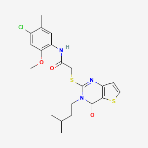 N-(4-chloro-2-methoxy-5-methylphenyl)-2-{[3-(3-methylbutyl)-4-oxo-3H,4H-thieno[3,2-d]pyrimidin-2-yl]sulfanyl}acetamide