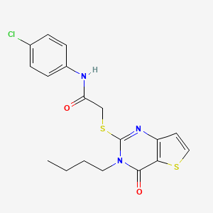 2-({3-butyl-4-oxo-3H,4H-thieno[3,2-d]pyrimidin-2-yl}sulfanyl)-N-(4-chlorophenyl)acetamide