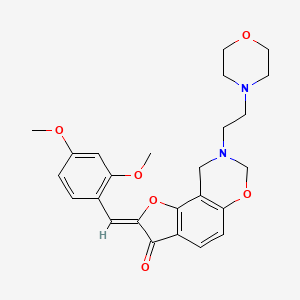 (4Z)-4-[(2,4-dimethoxyphenyl)methylidene]-12-[2-(morpholin-4-yl)ethyl]-3,10-dioxa-12-azatricyclo[7.4.0.0^{2,6}]trideca-1,6,8-trien-5-one