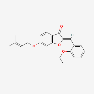 (2Z)-2-[(2-ethoxyphenyl)methylidene]-6-[(3-methylbut-2-en-1-yl)oxy]-2,3-dihydro-1-benzofuran-3-one