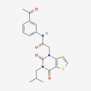 N-(3-acetylphenyl)-2-[3-(2-methylpropyl)-2,4-dioxo-1H,2H,3H,4H-thieno[3,2-d]pyrimidin-1-yl]acetamide