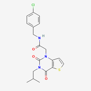 molecular formula C19H20ClN3O3S B6478800 N-[(4-chlorophenyl)methyl]-2-[3-(2-methylpropyl)-2,4-dioxo-1H,2H,3H,4H-thieno[3,2-d]pyrimidin-1-yl]acetamide CAS No. 1260937-81-2