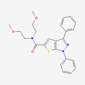 N,N-bis(2-methoxyethyl)-1,3-diphenyl-1H-thieno[2,3-c]pyrazole-5-carboxamide