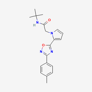 molecular formula C19H22N4O2 B6478891 N-tert-butyl-2-{2-[3-(4-methylphenyl)-1,2,4-oxadiazol-5-yl]-1H-pyrrol-1-yl}acetamide CAS No. 1260913-94-7