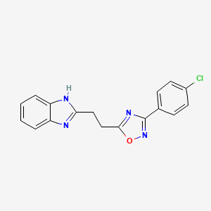 2-{2-[3-(4-chlorophenyl)-1,2,4-oxadiazol-5-yl]ethyl}-1H-1,3-benzodiazole