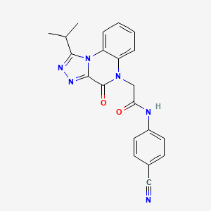 molecular formula C21H18N6O2 B6479325 N-(4-cyanophenyl)-2-(1-isopropyl-4-oxo-[1,2,4]triazolo[4,3-a]quinoxalin-5(4H)-yl)acetamide CAS No. 1260904-23-1