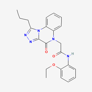 molecular formula C22H23N5O3 B6479371 N-(2-ethoxyphenyl)-2-(4-oxo-1-propyl-[1,2,4]triazolo[4,3-a]quinoxalin-5(4H)-yl)acetamide CAS No. 1260984-61-9