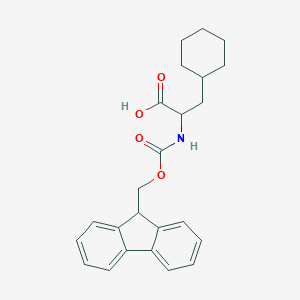molecular formula C24H27NO4 B064794 3-Cyclohexyl-2-({[(9H-fluoren-9-yl)methoxy]carbonyl}amino)propanoic acid CAS No. 188632-07-7