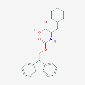molecular formula C24H27NO4 B064794 3-cyclohexyl-2-(9H-fluoren-9-ylmethoxycarbonylamino)propanoic Acid CAS No. 188632-07-7