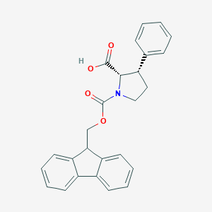 molecular formula C26H23NO4 B064796 Fmoc-cis-DL-3-phenyl-Pro-OH CAS No. 181824-45-3