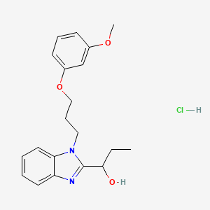 molecular formula C20H25ClN2O3 B6479602 1H-Benzimidazole-2-methanol, alpha-ethyl-1-[3-(3-methoxyphenoxy)propyl]-, hydrochloride (1:1) CAS No. 1049749-99-6