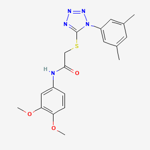 B6480119 N-(3,4-dimethoxyphenyl)-2-{[1-(3,5-dimethylphenyl)-1H-1,2,3,4-tetrazol-5-yl]sulfanyl}acetamide CAS No. 893781-23-2