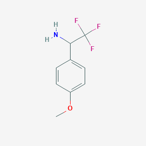 molecular formula C9H10F3NO B064804 2,2,2-Trifluoro-1-(4-methoxyphenyl)ethanamine CAS No. 179996-42-0
