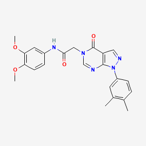 molecular formula C23H23N5O4 B6480438 N-(3,4-dimethoxyphenyl)-2-[1-(3,4-dimethylphenyl)-4-oxo-1H,4H,5H-pyrazolo[3,4-d]pyrimidin-5-yl]acetamide CAS No. 852451-49-1