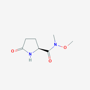 molecular formula C7H12N2O3 B064808 (S)-N-methoxy-N-methyl-5-oxopyrrolidine-2-carboxamide CAS No. 195138-76-2