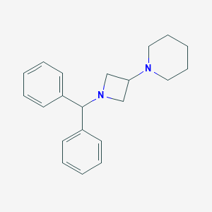 molecular formula C21H26N2 B064817 1-Diphenylmethyl-3-(piperidin-1-yl)azetidine CAS No. 178312-56-6