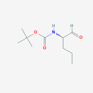 molecular formula C10H19NO3 B064820 (S)-tert-Butyl (1-oxopentan-2-yl)carbamate CAS No. 160801-74-1