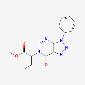 methyl 2-{7-oxo-3-phenyl-3H,6H,7H-[1,2,3]triazolo[4,5-d]pyrimidin-6-yl}butanoate