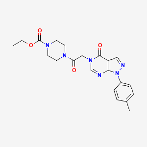 ethyl 4-{2-[1-(4-methylphenyl)-4-oxo-1H,4H,5H-pyrazolo[3,4-d]pyrimidin-5-yl]acetyl}piperazine-1-carboxylate