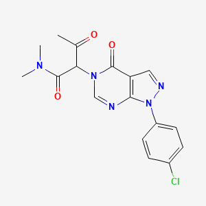 2-[1-(4-chlorophenyl)-4-oxo-1H,4H,5H-pyrazolo[3,4-d]pyrimidin-5-yl]-N,N-dimethyl-3-oxobutanamide