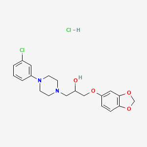 1-(2H-1,3-benzodioxol-5-yloxy)-3-[4-(3-chlorophenyl)piperazin-1-yl]propan-2-ol hydrochloride