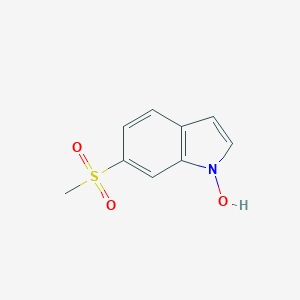 molecular formula C9H9NO3S B064835 1-Hydroxy-6-methylsulfonylindole CAS No. 170492-47-4