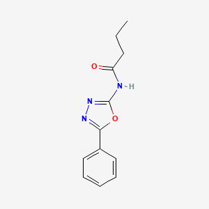 molecular formula C12H13N3O2 B6484003 Butanamide, N-(5-phenyl-1,3,4-oxadiazol-2-yl)- CAS No. 105942-34-5