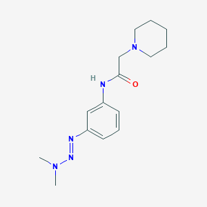 molecular formula C15H23N5O B064849 N-[3-(dimethylaminodiazenyl)phenyl]-2-piperidin-1-ylacetamide CAS No. 174752-81-9