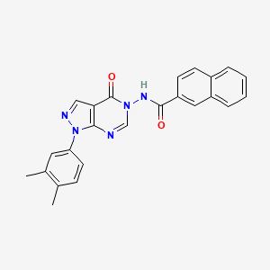 molecular formula C24H19N5O2 B6485063 N-[1-(3,4-dimethylphenyl)-4-oxo-1H,4H,5H-pyrazolo[3,4-d]pyrimidin-5-yl]naphthalene-2-carboxamide CAS No. 899967-42-1