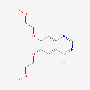 molecular formula C14H17ClN2O4 B064851 4-Chloro-6,7-bis(2-methoxyethoxy)quinazoline CAS No. 183322-18-1