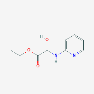 molecular formula C9H12N2O3 B064852 Ethyl 2-hydroxy-2-(pyridin-2-ylamino)acetate CAS No. 160544-58-1