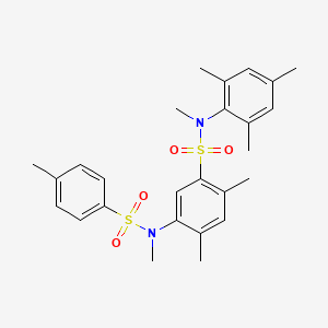 molecular formula C26H32N2O4S2 B6485438 Benzenesulfonamide, N,2,4-trimethyl-5-[methyl[(4-methylphenyl)sulfonyl]amino]-N-(2,4,6-trimethylphenyl)- CAS No. 900137-03-3