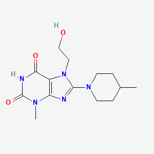 7-(2-hydroxyethyl)-3-methyl-8-(4-methylpiperidin-1-yl)-2,3,6,7-tetrahydro-1H-purine-2,6-dione